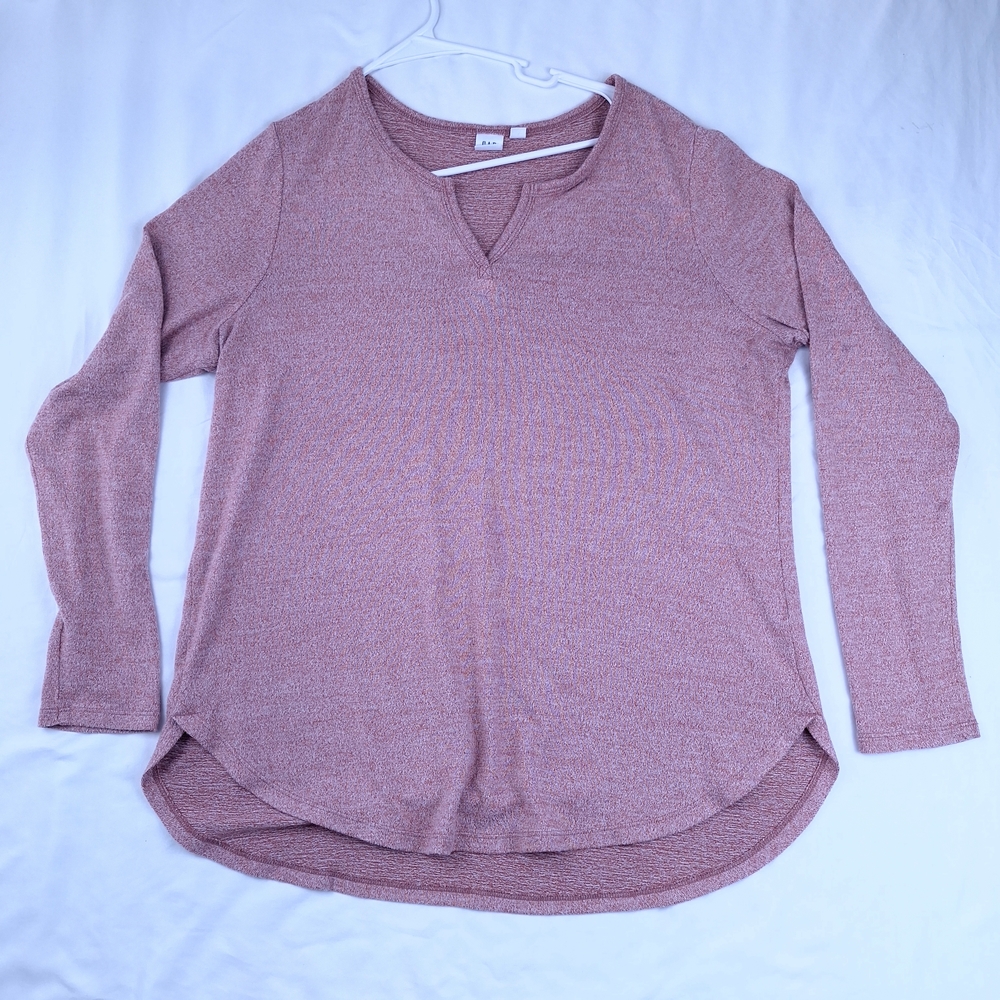 GAP Pink Relaxed Tunic Long Sleeve Top